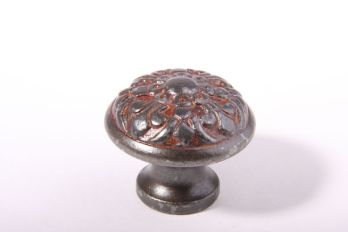 Knob rust round 38mm with french lily
