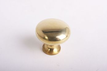 Knob round brass polish 32mm