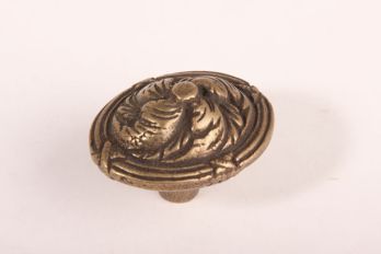 Knob classic oval bronze antique 47mm