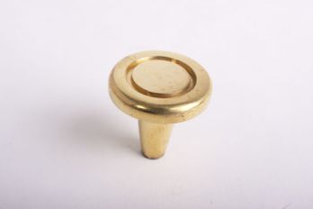 retro knob brass polished round 31mm