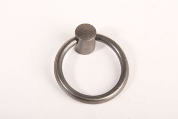 Ring handle metal gray (tin color) 58mm diameter 6mm thick