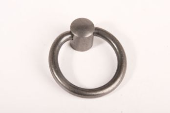 Ring handle metal gray (tin color) 63mm diameter 8mm thick