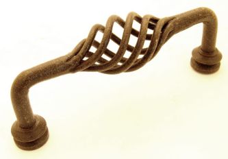 Handle wire handle rust or tin color 142mm (drilling size 122mm)