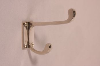 Coat hook shiny nickel - School hook