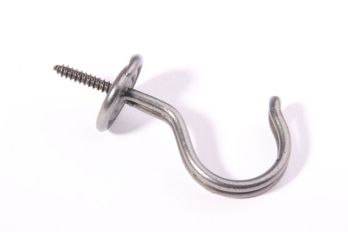 Wire hook/ coat hook metal gray (tin color) 48mm