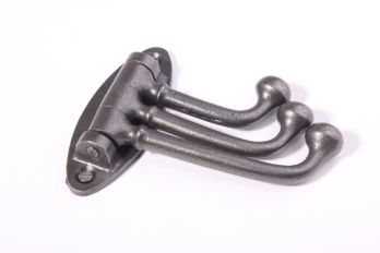 Coat hook/towel hook 76mm metal gray (tin color)