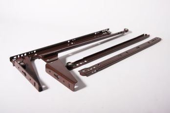 Flap drawer guide pair brown 400mm with 150mm flap