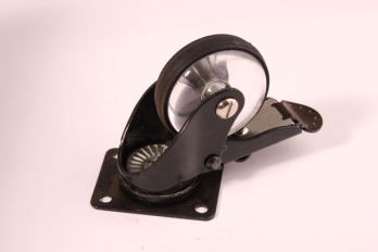 Swivel castor black 60mm wheel / 85mm height with brake