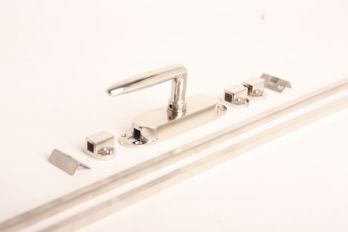 Lever espagnolette Dudok shiny nickel with rods