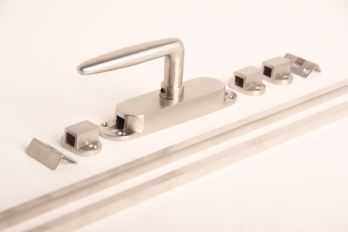 Lever espagnolette Dudok brushed nickel with two rods