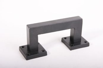 Door handle robust square black 130mm