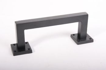 Industrial door handle square robust 205mm black
