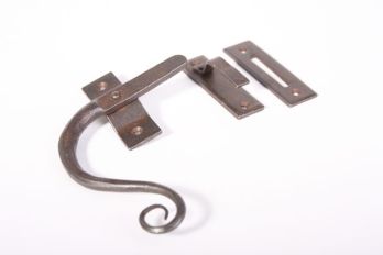 Window Lock FITTED 110mm rust or tin color with stop LEFT