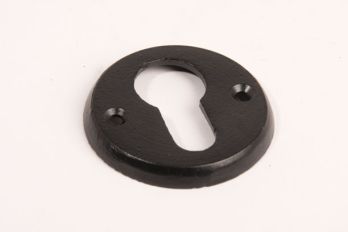 Rosette round 50mm for profile cylinder lock cast iron black