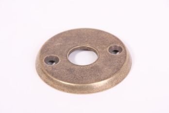 Rosette round for door handle brass antique