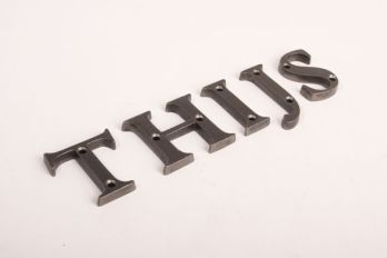 Letters tin color, black or rust color A-Z, &amp;, @, - 50mm