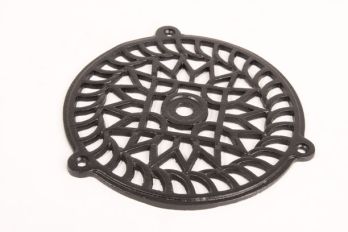 Grid black cast iron round 160mm