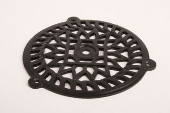 Grid round cast iron black 180mm