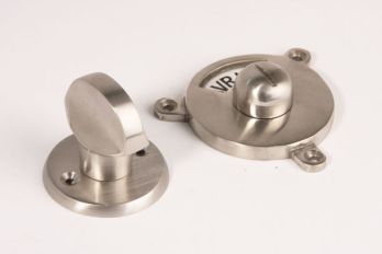 WC closure free occupied black white - brushed nickel flat knob