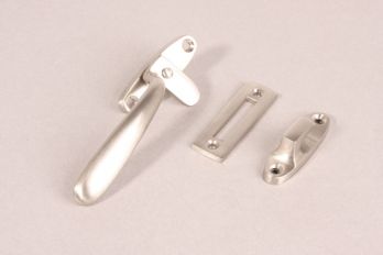 Window catch left brushed nickel Dudok with stopper