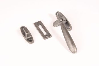 Window catch Right antique silver Dudok with stopper