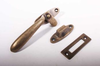 Window catch left bronze antique Dudok with stop