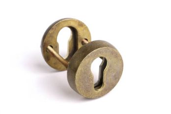 Rosette for profile cylinder locks security hardware bronze antique 52mm