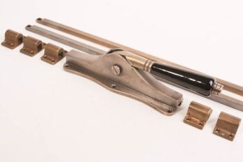 Classic espagnolette door lock bronze antique tapered intermediate with rods and guides