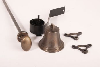 Classic pull bell bronze antique oval knob with round rosette