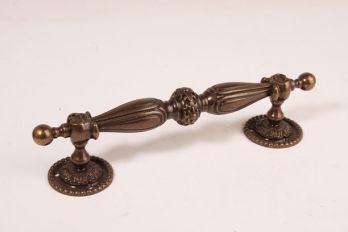 Door handle classic for front doors and vestibule doors bronze antique 240mm