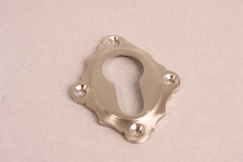 Cylinder rosette 48 mm for cylinder lock brushed nickel.