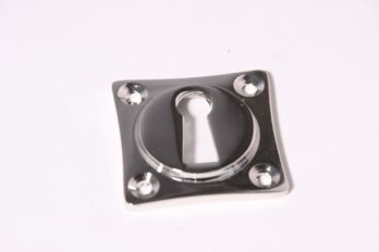 Key rose barrel model with keyhole 38 mm Shiny nickel