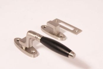 Window latch left barrel model brushed nickel - ebony