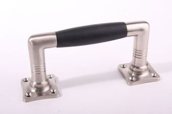 Door handle155mm barrel model nickel/brushed nickel - black ebony