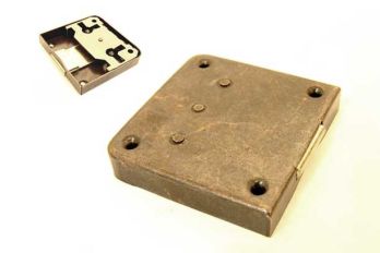 Lock overlay bronze antique 35 to 80 mm both left and right