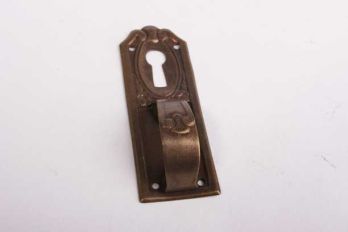 Handle vertical thin brass bronze Antique 25mm with keyhole