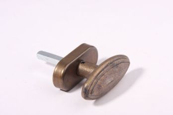 Window handle oval knob bronze antique for tilt and turn window