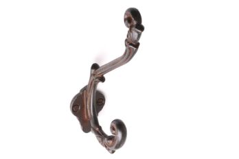 Coat hook baroque 145mm in rust, black or tin color
