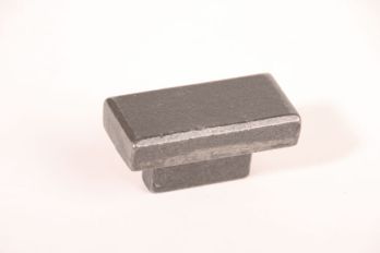 Rectangular knob handle cast iron gray tin color 50mm