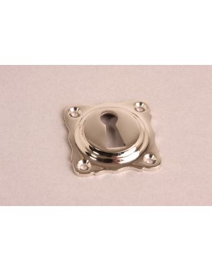 Keyhole escutcheon Bright Nickel 43mm