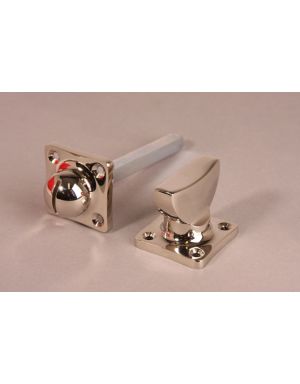 Toilet lock turn knob with excutcheons Bright Nickel 41mm