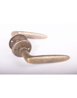 Door handles with escutcheons Brass Antique 747mm