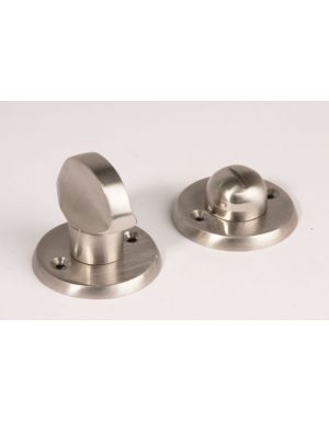 Toilet lock turn knob with excutcheons Brushed Nickel 38mm