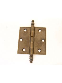 Hinge bronze antique 63x63mm with decorative tip