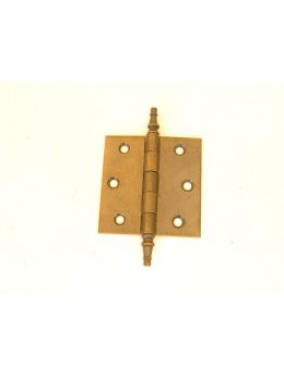 Hinge bronze antique 76x78mm with 'vase'