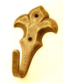 Coat Hook Brass Antique 92mm