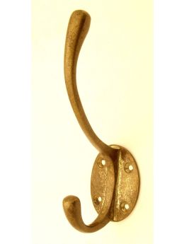 Coat Hook Brass Antique 120mm