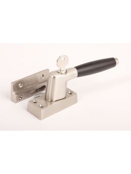 Casement window latch Brushed Nickel with Black Ebony 110mm