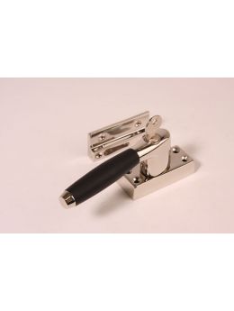 Casement window latch Bright Nickel with Black Ebony 110mm