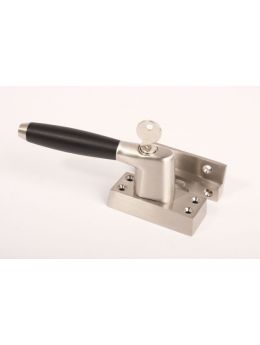 Casement window latch Brushed Nickel with Black Ebony 110mm